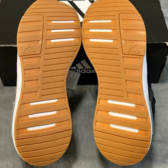 Adidas Black and Orange Athletic Shoes with Sock-Like Fit - Picture 7 of 11